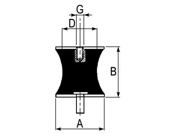 Gummipuffer / Schwingungsdämpfer M8 30x25mm, € 1,50 (6200 Jenbach